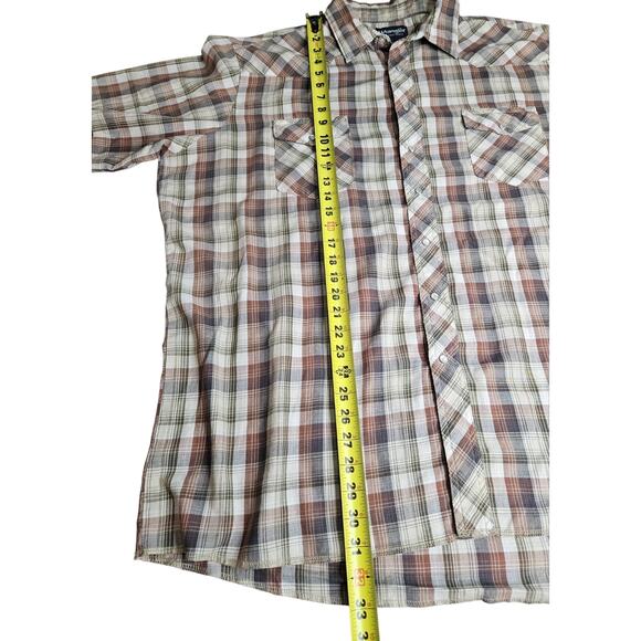Wrangler Western Retro Pearl Snap Short Sleeve Shirt Men's XXL Plaid Rodeo - Picture 6 of 7